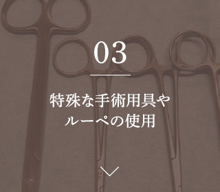 03.特殊な手術用具や ルーペの使用